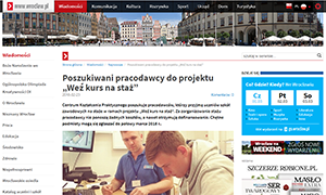 Artykuł na temat projektu na www.wroclaw.pl